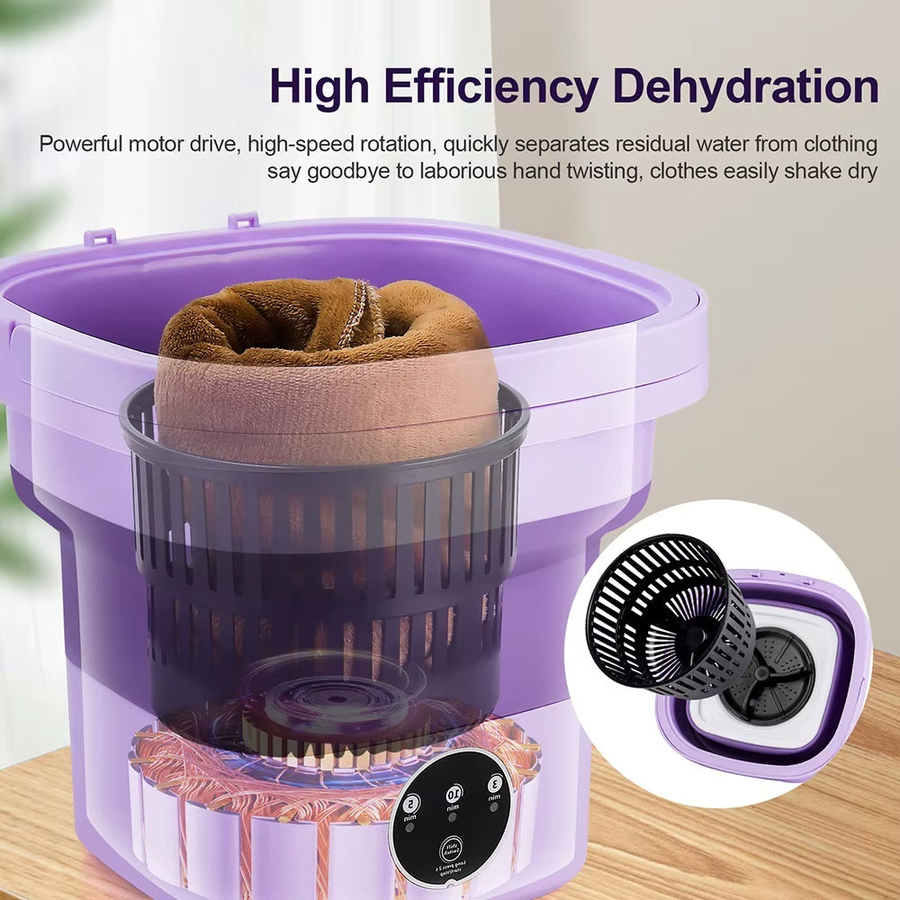 Portable Folding Washing Machine 6.5L – Mini Laundry Bucket