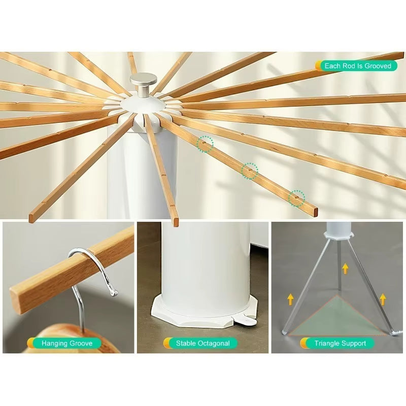 Tripod Clothes Drying Rack Foldable, Laundry Drying Rack Collapsible, Portable Clothing Drying Rack Folding Indoor, Octopus
