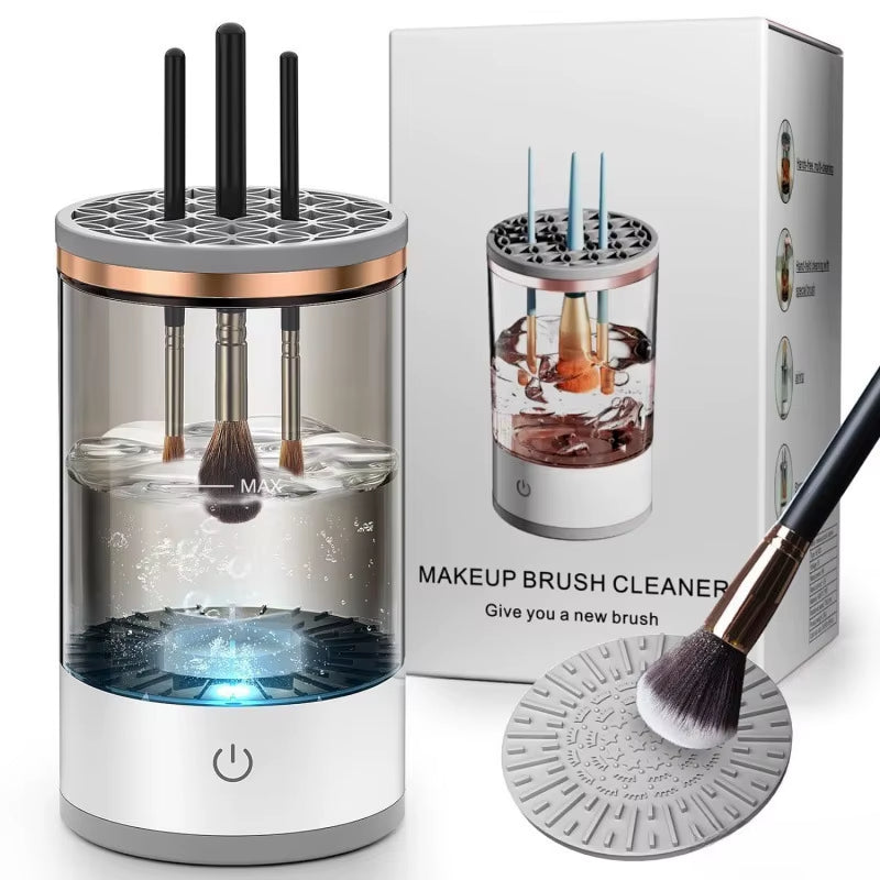 USB Plug Portable Electric Makeup Brush Cleaner with Rubber Makeup Machine Electric USB Quick Cleaner Cleaning Brush Collar Brus