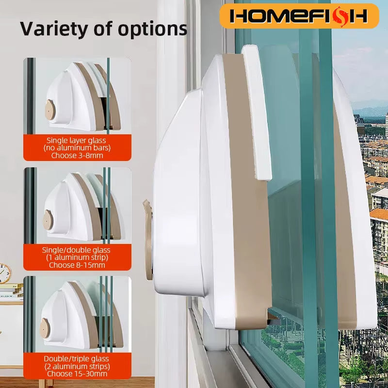 Magnetic Glass Window Cleaning Tool Water Discharge Double-layer Wiper Household Special Magnetic Window Cleaner