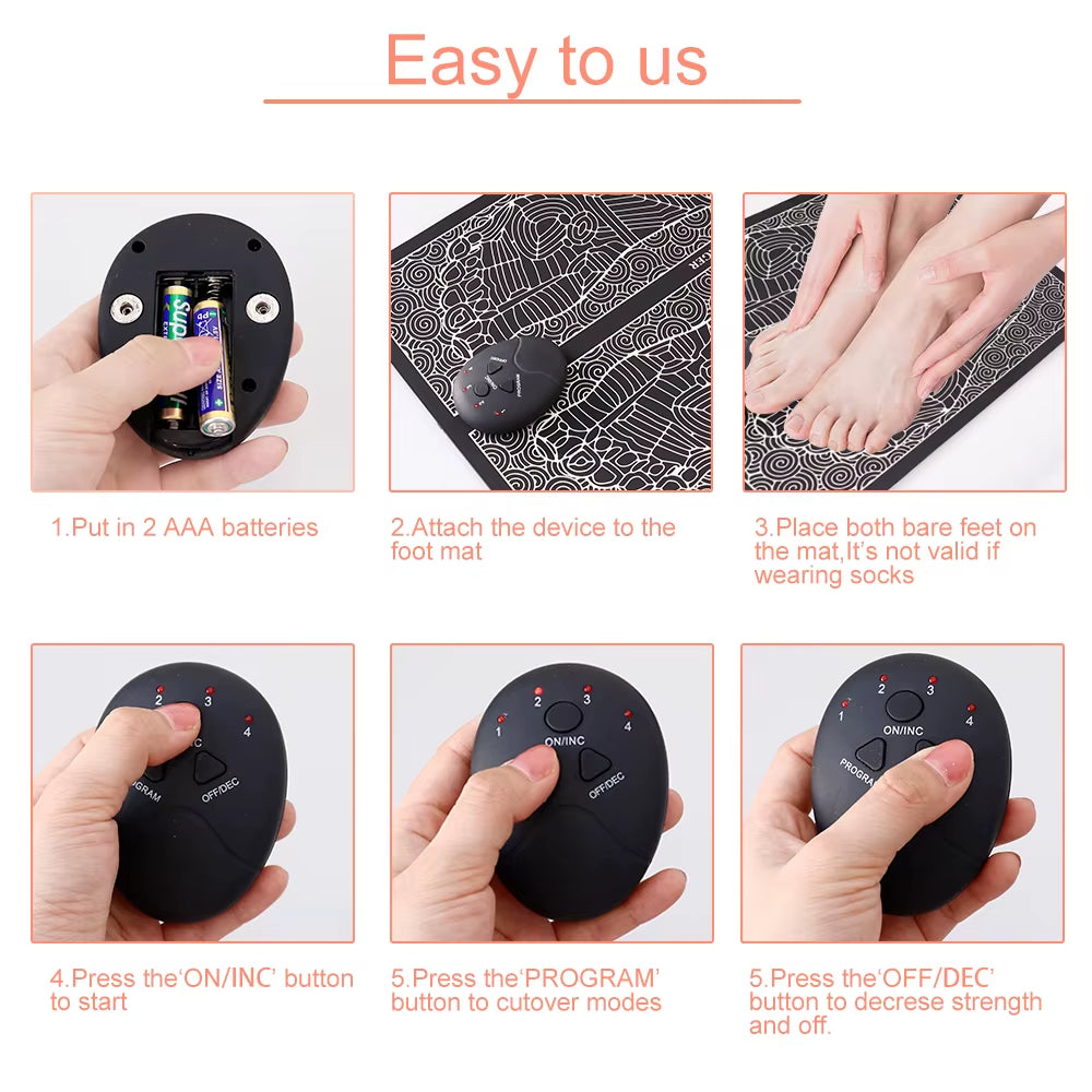 EMS Foot Massager Pad – Relieve Pain & Boost Circulation
