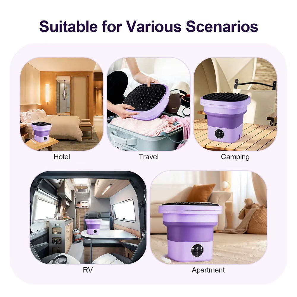 Portable Folding Washing Machine 6.5L – Mini Laundry Bucket