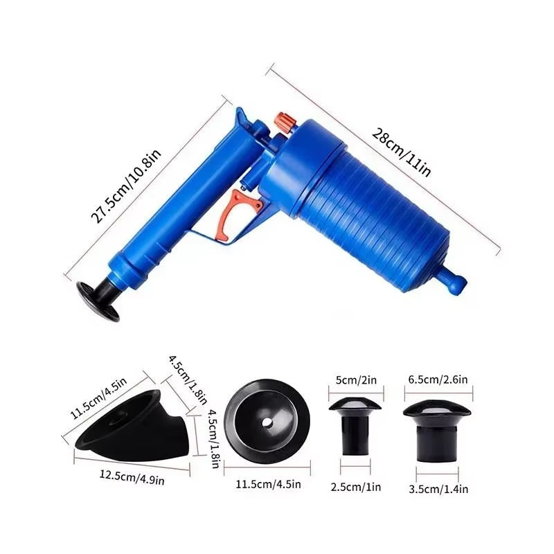 Power Pressure Toilet & Drain Plunger