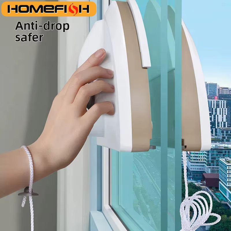 Magnetic Glass Window Cleaning Tool Water Discharge Double-layer Wiper Household Special Magnetic Window Cleaner