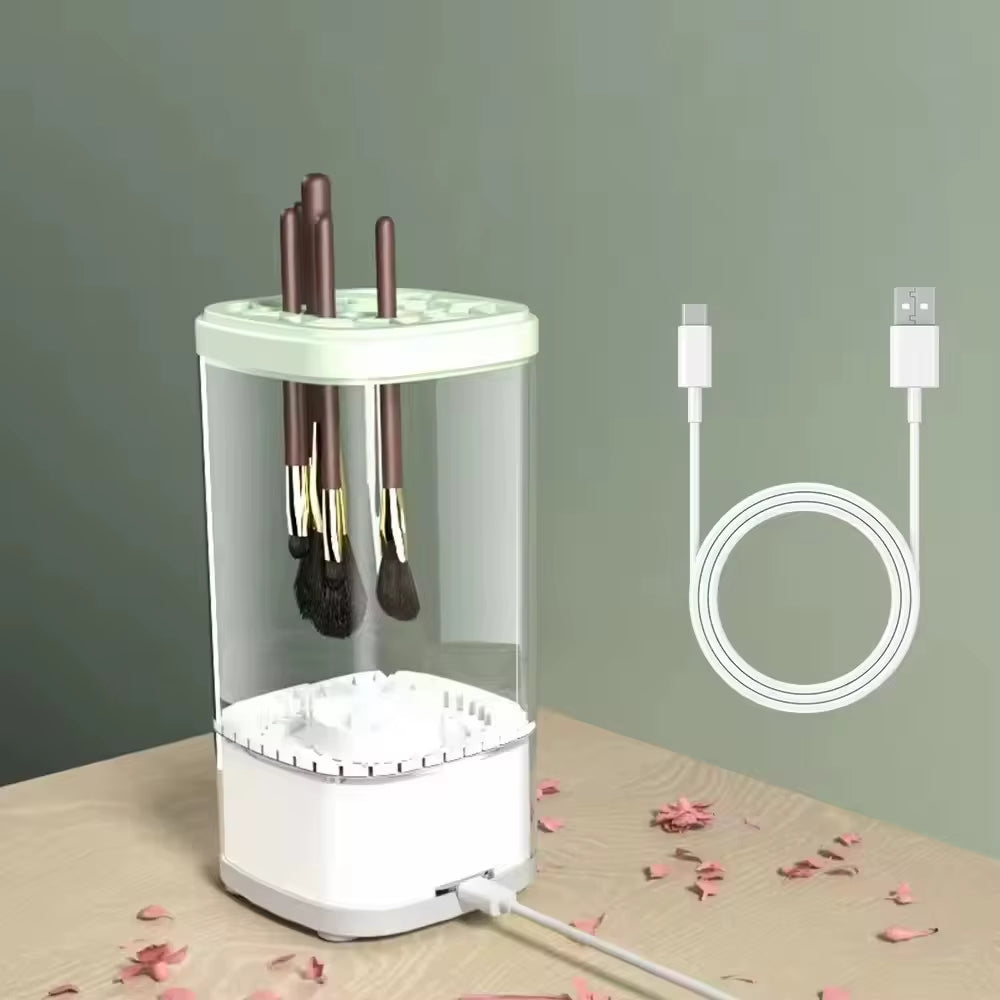 USB Plug Portable Electric Makeup Brush Cleaner with Rubber Makeup Machine Electric USB Quick Cleaner Cleaning Brush Collar Brus