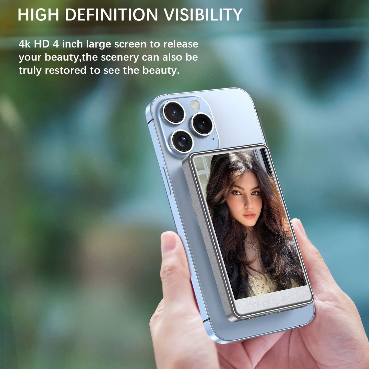 Wireless Vlog Selfie Monitor – Rear Camera Phone Screen