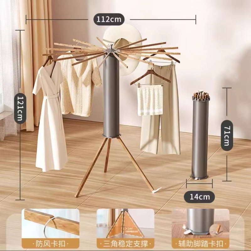 Tripod Clothes Drying Rack Foldable, Laundry Drying Rack Collapsible, Portable Clothing Drying Rack Folding Indoor, Octopus