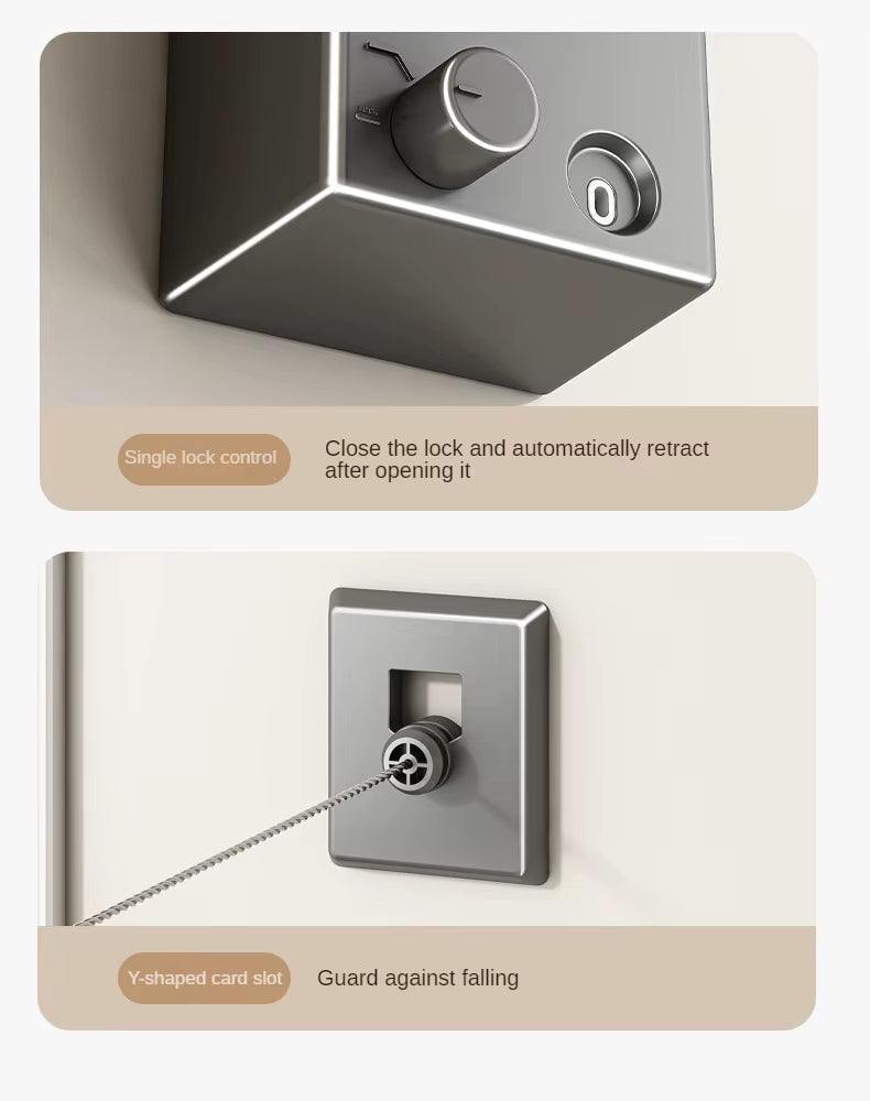 Retractable Clotheslne Stainless Seel Pull-Out Clothes-Drying Macunie Ripe Space-Saving Clothes Drying Rak For Household