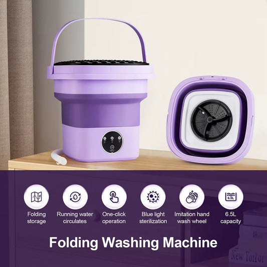 Portable Folding Washing Machine 6.5L – Mini Laundry Bucket