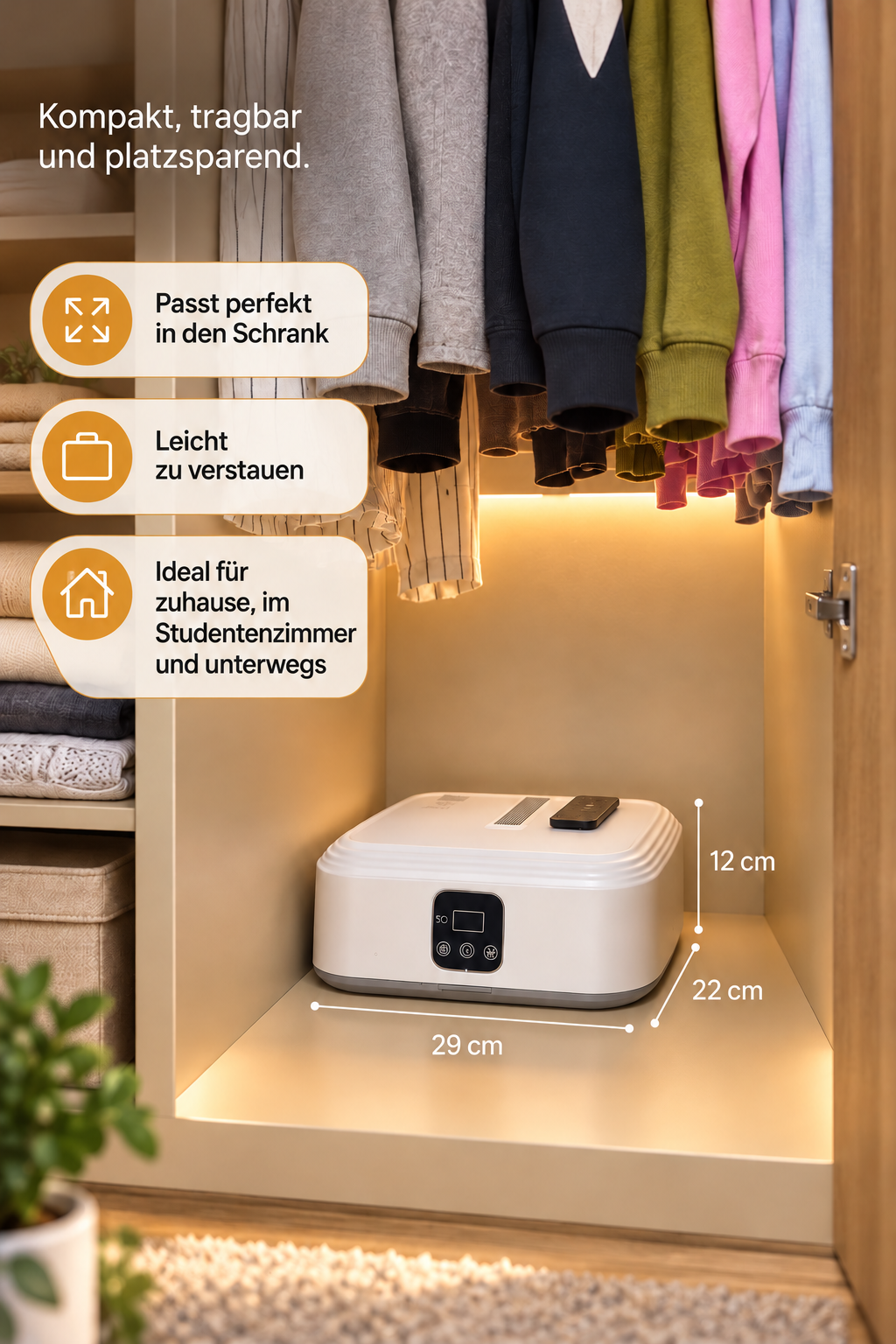 SmartDry™ Pro – Premium Thermo-Trockenschrank mit UV-Hygiene