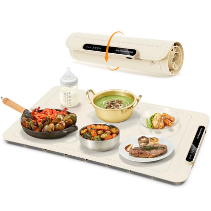 Electric Warming Tray with Adjustable Temperature Smart Warming Plate Silicone Fast Heating for Parties Family Gatherings