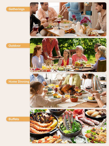 Electric Warming Tray with Adjustable Temperature Smart Warming Plate Silicone Fast Heating for Parties Family Gatherings