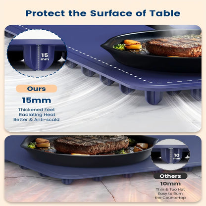 Electric Warming Tray with Adjustable Temperature Smart Warming Plate Silicone Fast Heating for Parties Family Gatherings