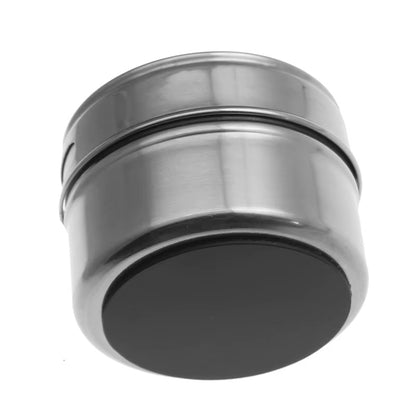 Magnetic Spice Jars Set - 9 Stainless Steel Tins with Lids & Labels