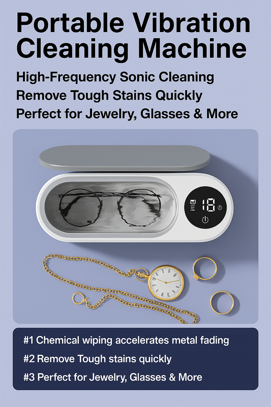 Portable Jewelry & Glasses Cleaner – High-Frequency Cleaning Machine